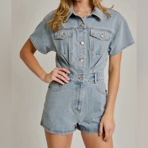 Denim Romper - WORN ONCE